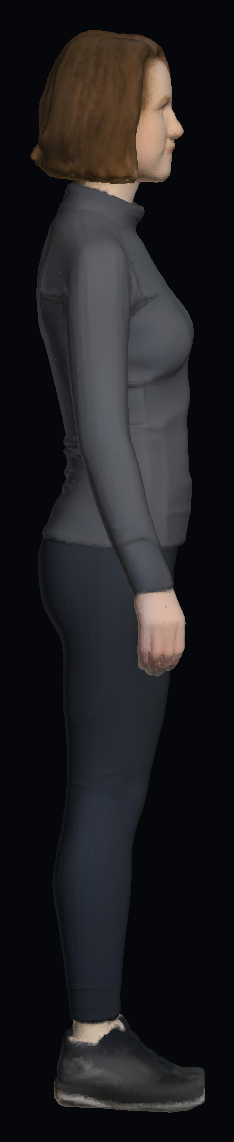 3D body reconstruction, side view